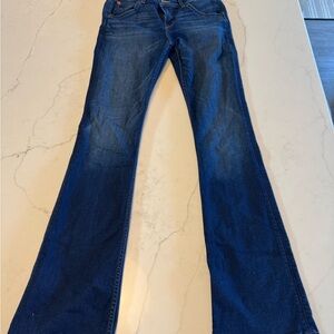 Hudson Jeans Blue Flare Wide Leg Denim